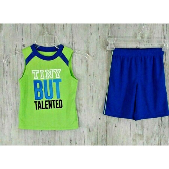 Healthtex Boys Size 4T Short Set 2 Piece Green NWT
